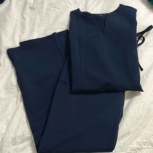 Navy Mandala Scrub Set